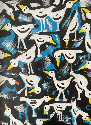 Flock of Birds Painting