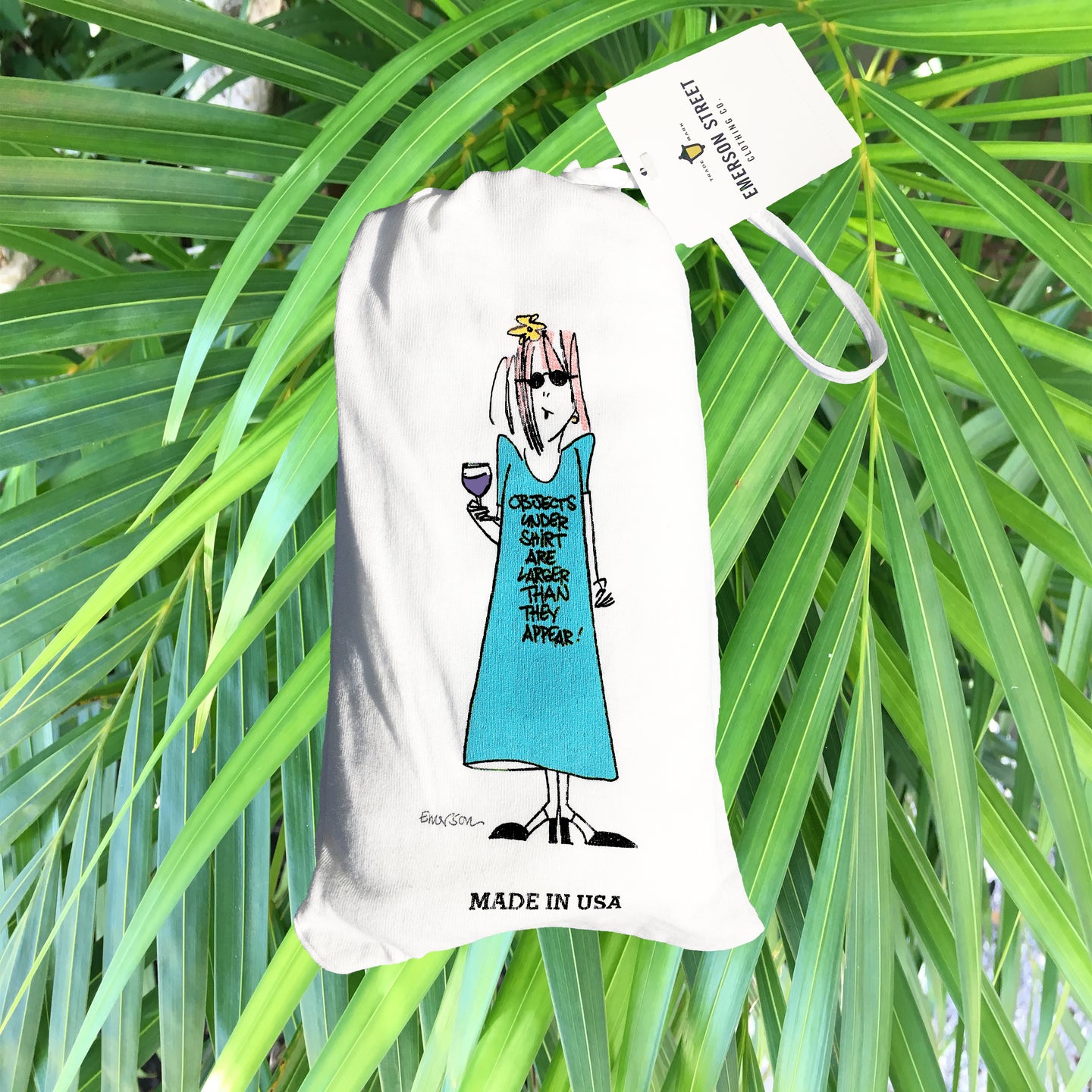 Objects under shirt are larger than they appear! Nightshirt