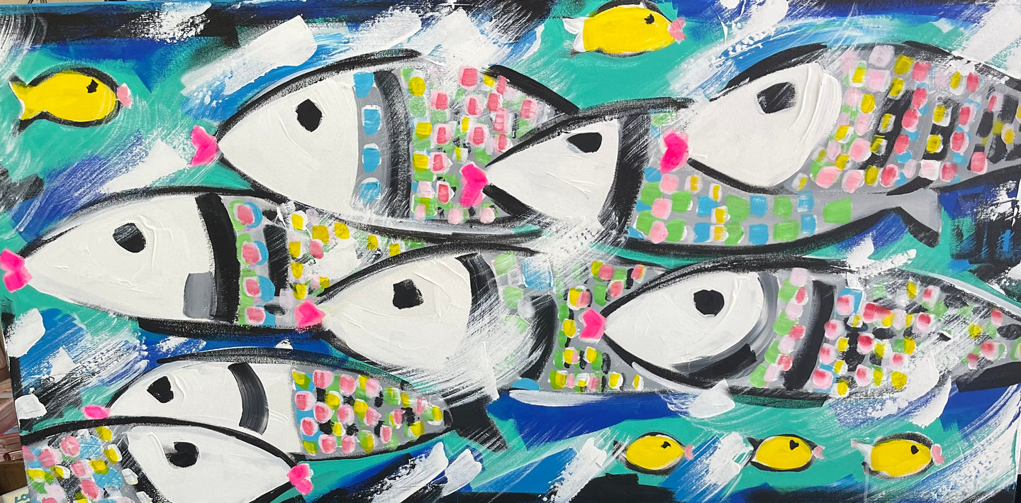 School of Fish Painting