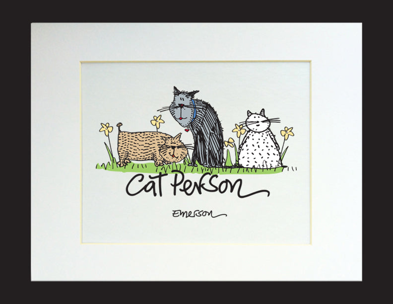 Cat Person Matted Print