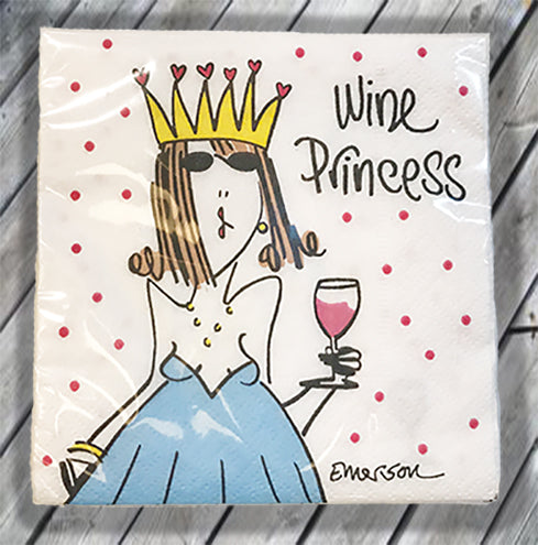 Wine Princess Cocktail Napkin