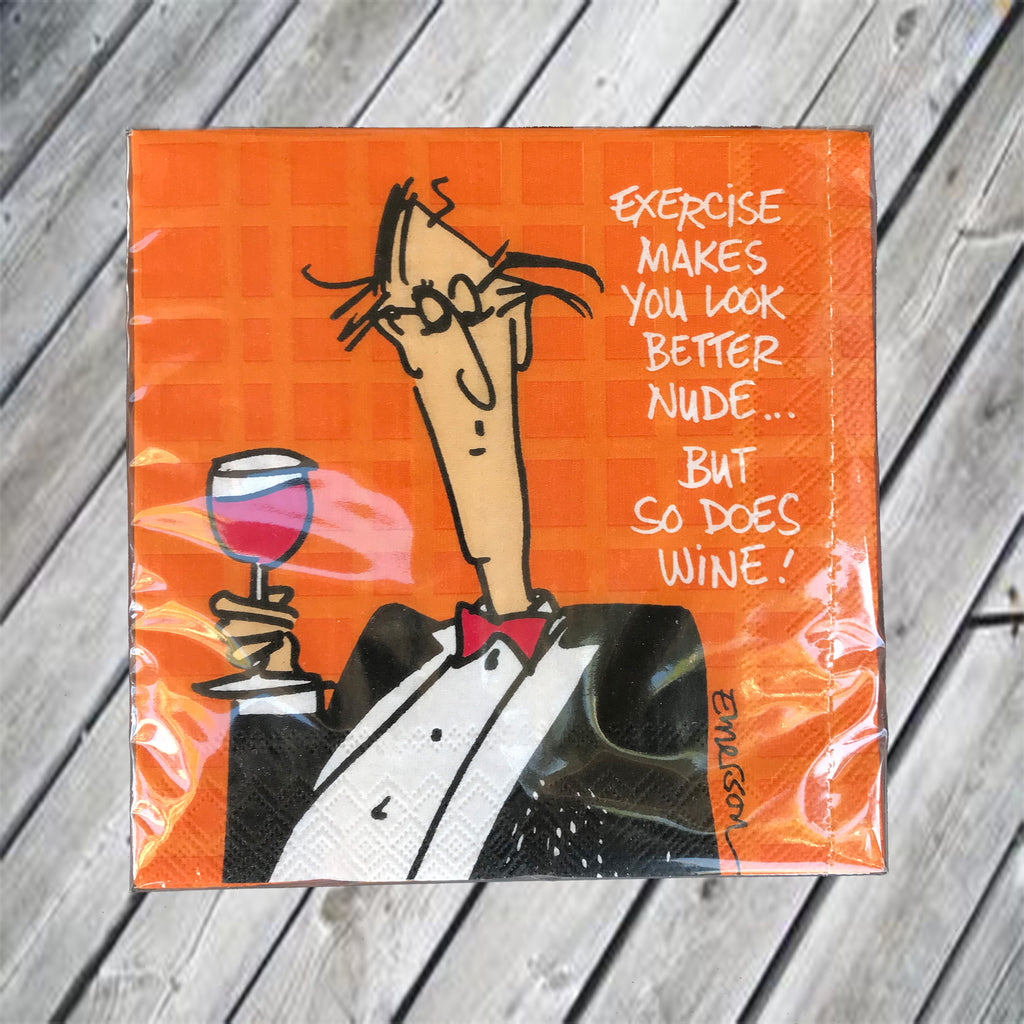 Exercise... Cocktail Napkin Emerson Quillin Artist