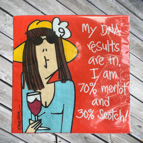 My DNA results are in... Cocktail Napkin