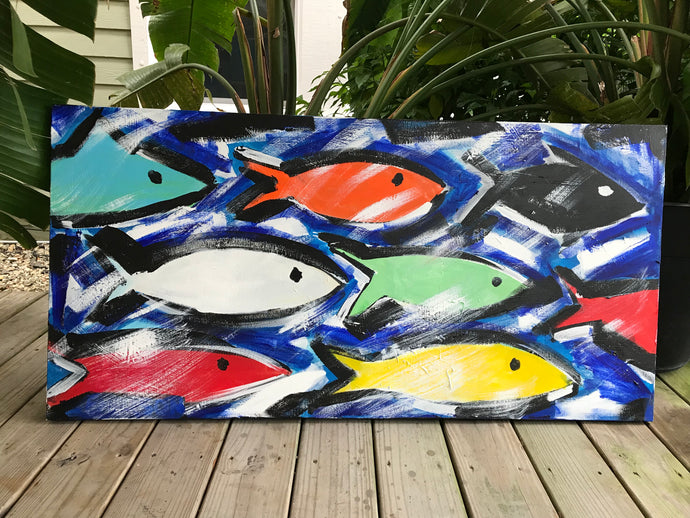 Fish School Painting