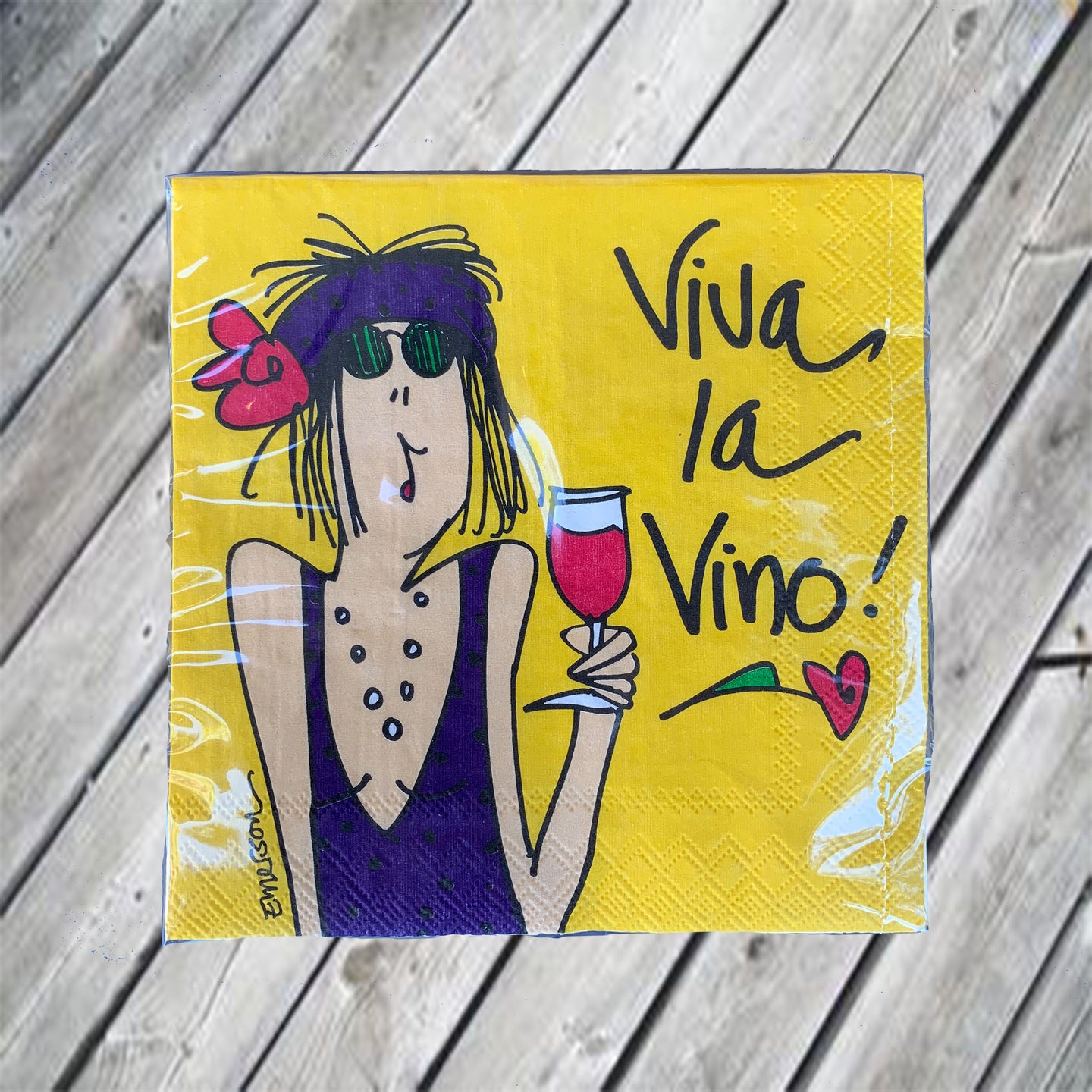 Viva La Vino...Cocktail Napkin