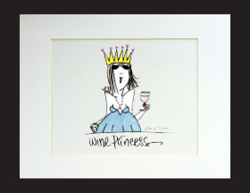 Wine Princess Matted Print