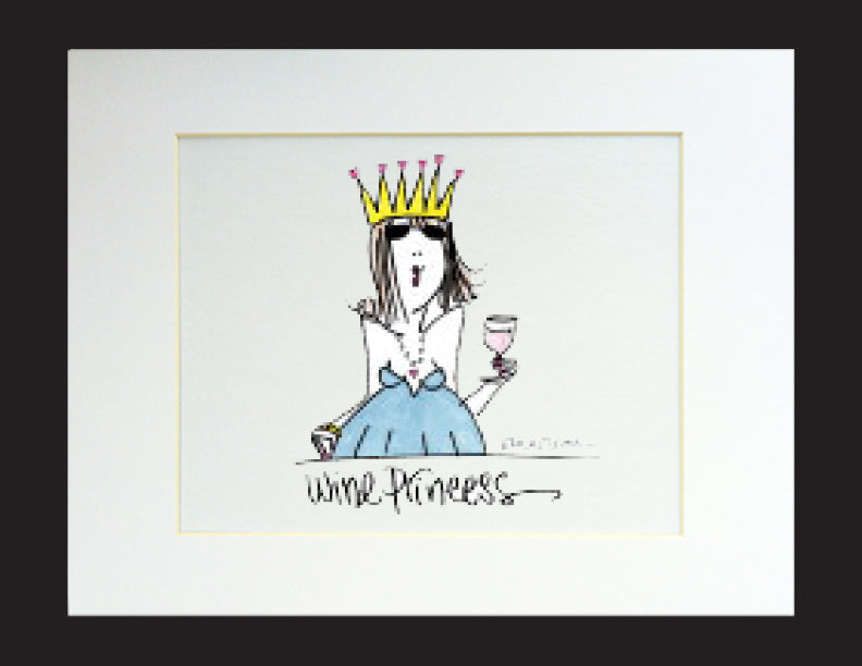 Wine Princess Matted Print